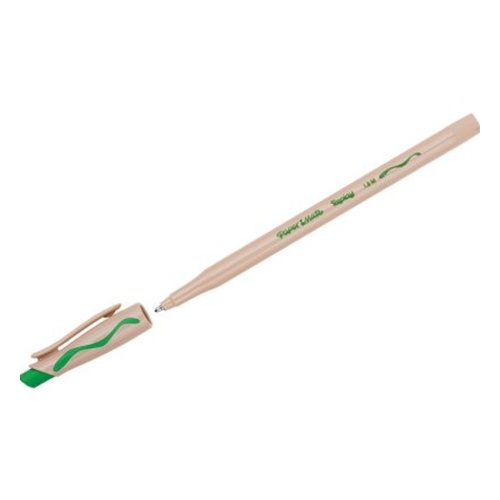 Ручка шариковая Paper Mate REPLAY, зеленый, пластик, колпачок (S0183001)