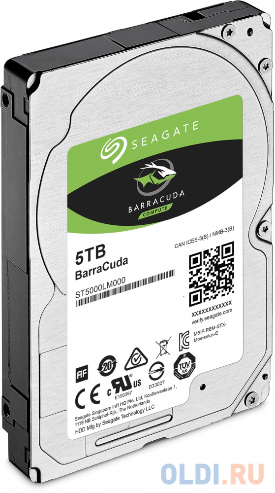 Жесткий диск для ноутбука 2.5" 5Tb 5400rpm 128Mb cache Seagate Mobile Barracuda Guardian SATAIII ST5000LM000