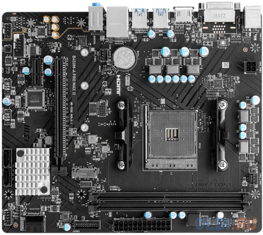 B450M-A PRO MAX II AM4 2DDR4 1PCI-Ex16 1M.2 4SATA3 6USB3.2 Gen1 6USB2.0 HD Audio 4xSATA3(RAID 0/1/10), 1xM.2, 8 Ch Audio, GLan, (2+4)xUSB2.0, (4+2)xUS в Москвe