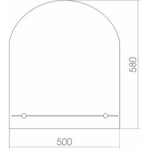 Зеркало Mixline Арка 50х58 с полкой (4620001980154)