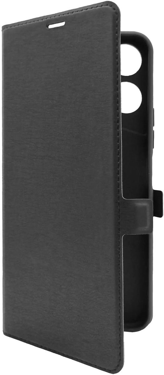 Чехол-книжка BoraSCO для смартфона TECNO Pova Neo 3, искусственная кожа/микрофибра, черный (72047)