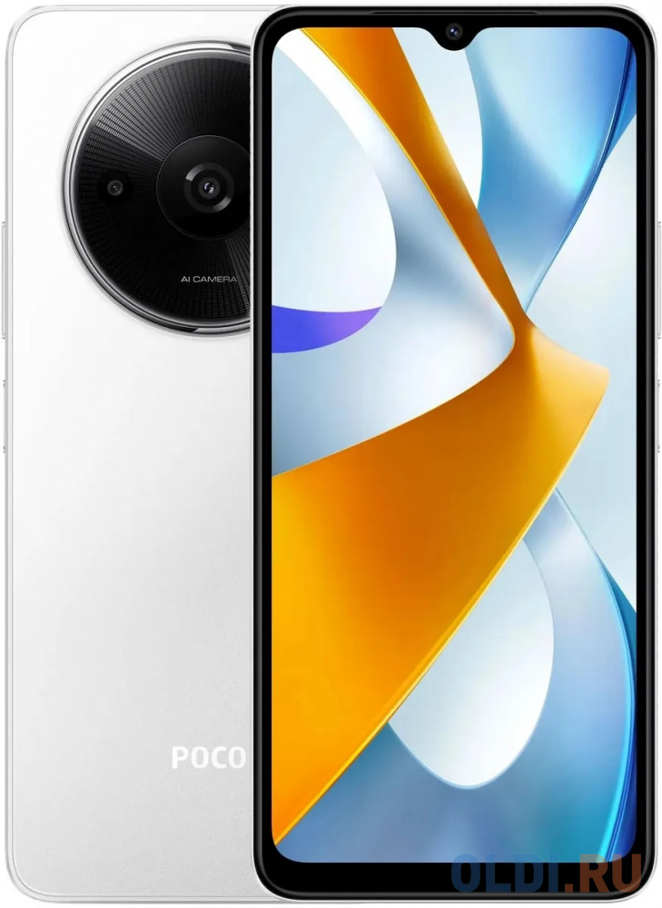 Смартфон POCO C61 4+128Gb белый (MZB0IL0RU)