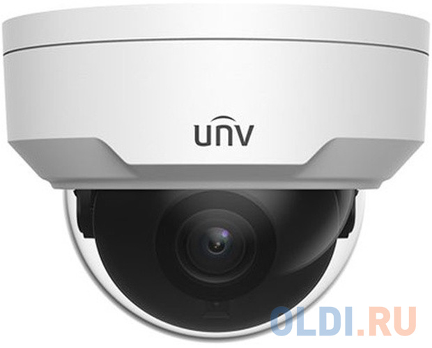 Uniview Видеокамера IP купольная антивандальная, 1/2.8&quot; 2 Мп КМОП @ 30 к/с, ИК-подсветка до 30м., LightHunter 0.001 Лк @F1.6, объектив 4.0 мм, WD