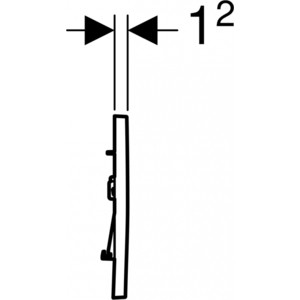 Кнопка смыва Geberit Sigma 30 матовый хром, декоративные полоски хром (115.883.JQ.1) в Москвe