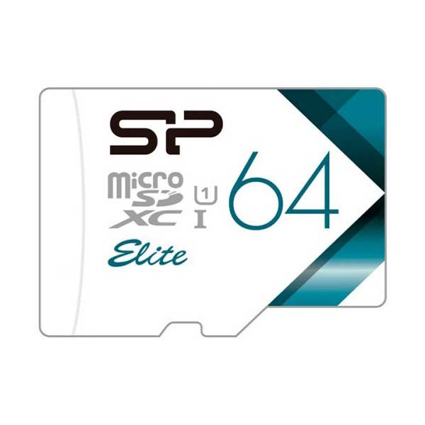 Карта памяти Silicon Power Elite MicroSDHC 64Gb Class 10 UHS-I (SP064GBSTXBU1V21)