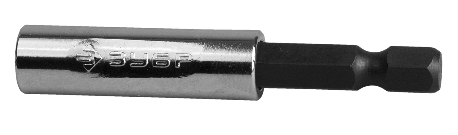 Держатель для бит Зубр МАСТЕР, 60мм, магнитный наконечник, для бит с хвостовиком 1/4", 1шт., (26711-60)