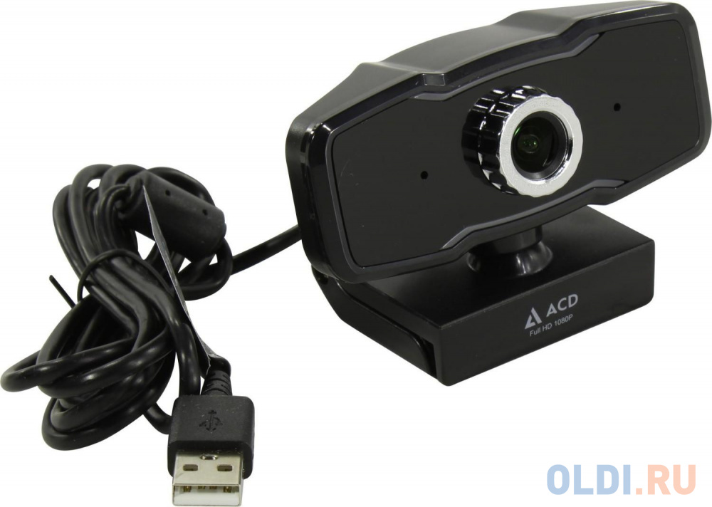WEB Камера ACD-Vision UC500 CMOS 2МПикс, 1920x1080p, 30к/с, микрофон встр., USB 2.0, универс. крепление, черный корп. RTL {60}