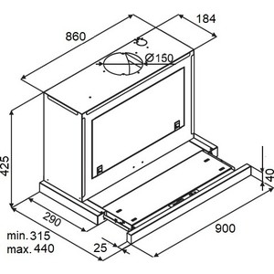 Встраиваемая вытяжка Kuppersberg SLIMBOX 90 GW