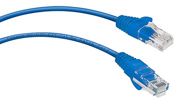 Патч-корд UTP кат.5e, 1.5 м, RJ45-RJ45, синий, CU, Cabeus (PC-UTP-RJ45-Cat.5e-1.5m-BL)