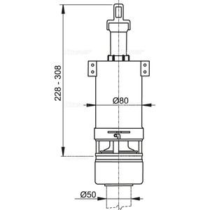 Сливной механизм AlcaPlast (A02)