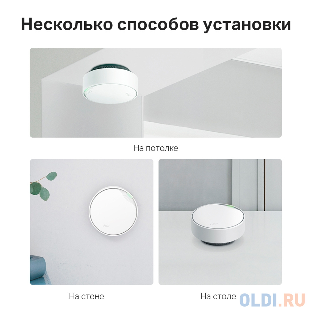 Wi-Fi система TP-LINK Deco X50-PoE (3-Pack) 802.11ax 2402Mbps 2.4 ГГц 5 ГГц 2xLAN белый