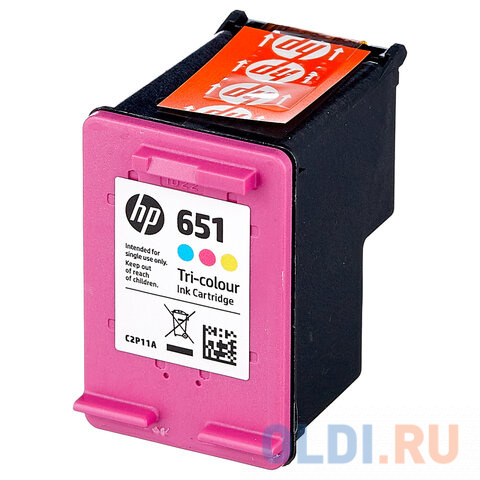 Картридж струйный HP (С2P11AE) Ink Advantage 5575/5645/OfficeJet 202, №651, цветной, оригинальный, ресурс 300 стр., C2P11AE в Москвe