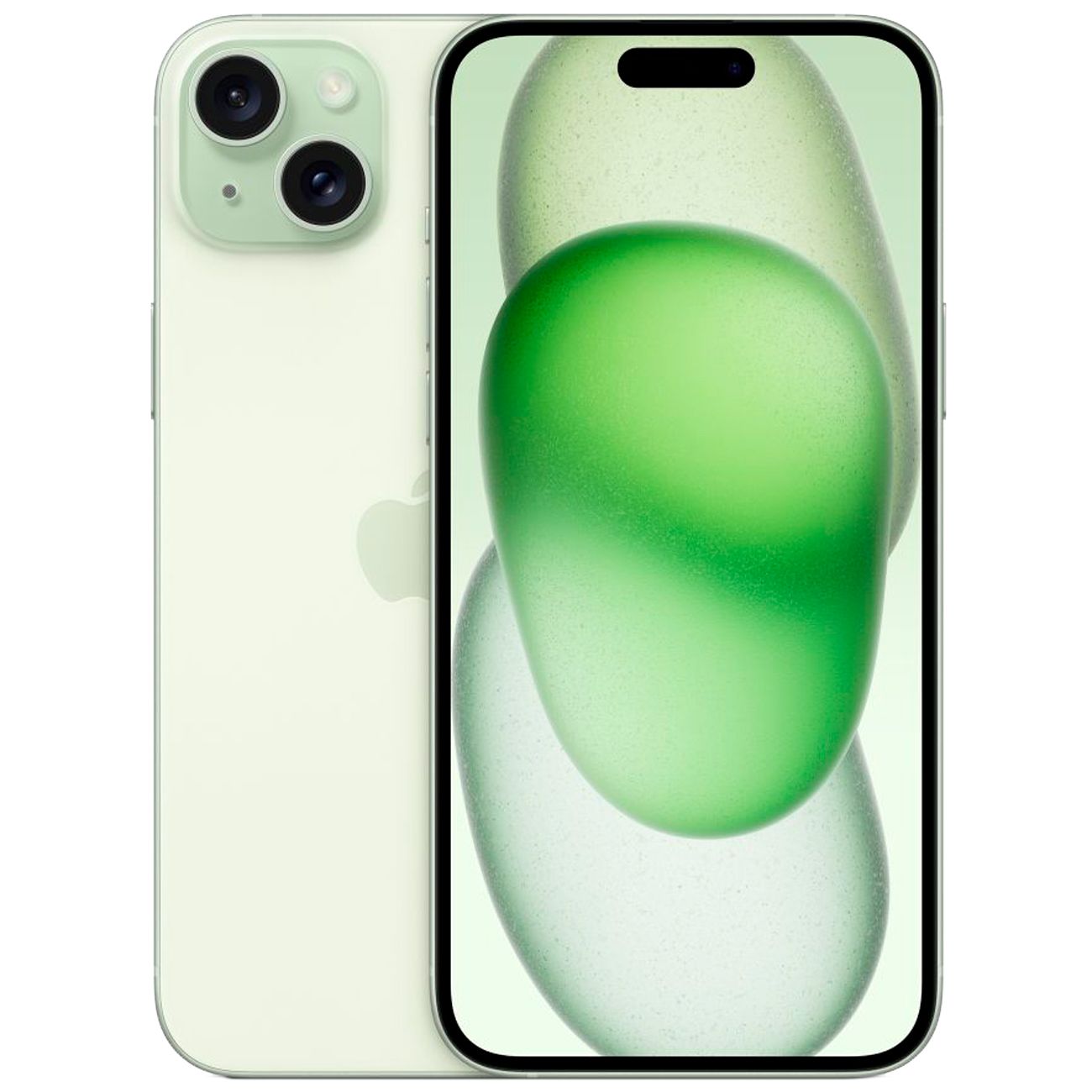 Смартфон Apple iPhone 15 Plus A3096, 6.7" 1290x2796 OLED, Apple A16 Bionic, 256Gb, 3G/4G/5G, NFC, Wi-Fi, BT, 2xCam, 2-Sim, USB Type-C, iOS 17, зеленый (MVJN3CH/A)