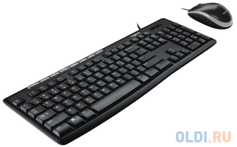 Комплект Logitech Desktop MK200 цвет черный, клавиатура 112 клавиш (8 мультимедиа), USB 1.8м, мышь 1000dpi, USB 1.8м, RTL в Москвe