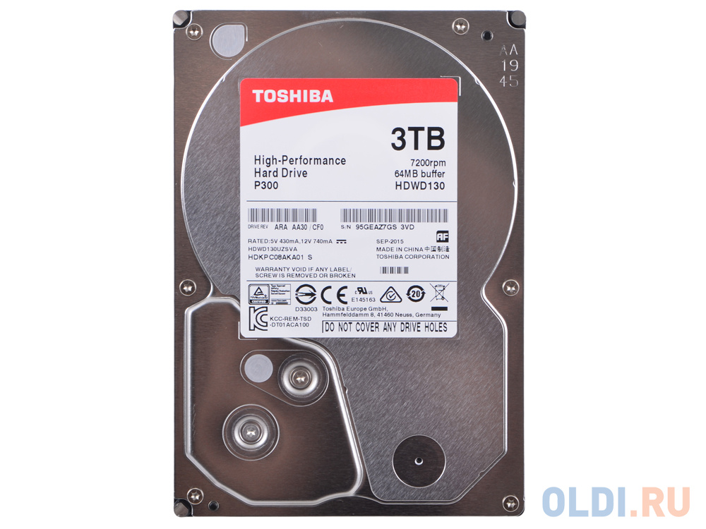 Жесткий диск Toshiba HDWD130UZSVA 3 Tb