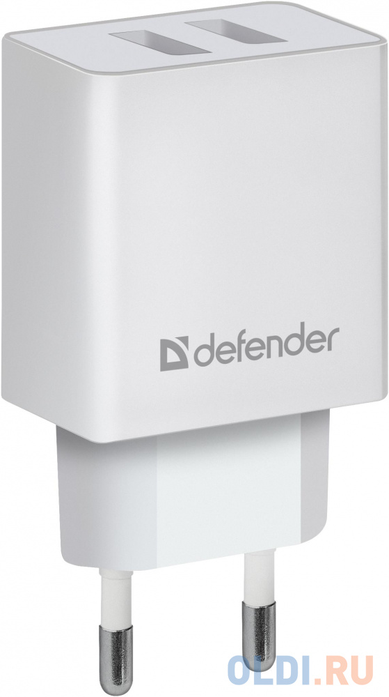 Сетевой адаптер Defender UPA-22 белый, 2xUSB, 2.1А