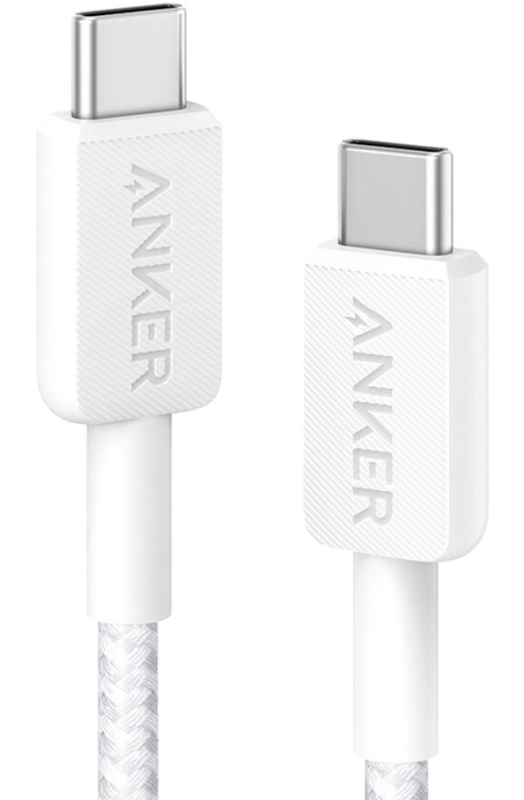 Кабель USB Type-C-USB Type-C, быстрая зарядка, 90 см, белый, Anker Power Line 322 A81F5G21 (ANK-A81F5G21-WT) в Москвe