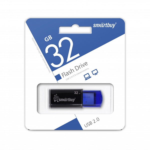 Флешка SmartBuy Click 32GB Blue (SB32GBCL-B) в Москвe