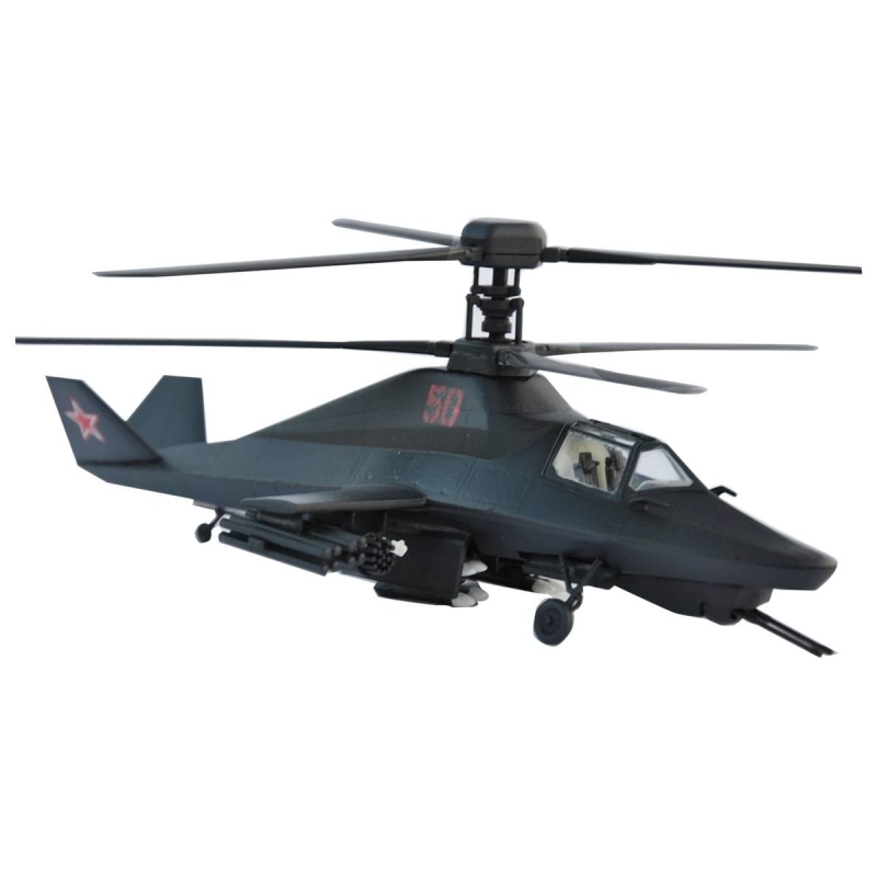 Сборная модель "Российский вертолет-невидимка"Черный призрак Подарочный набор с клеем и красками 7232ПН
