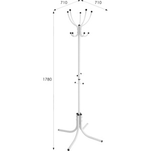 Вешалка Мебелик напольная М 10 белый (П0007340)