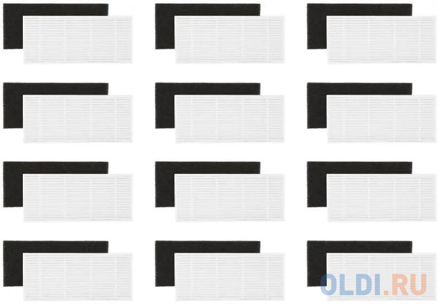 Комплект аксессуаров для робота-пылесоса KYVOL D10/D2/D3/D5S/D6/D7/E20/E25S/E30 (губка для фильтра - 12 шт., фильтр - 12 шт.)