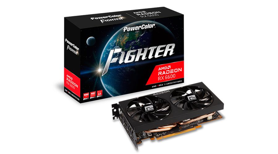 Видеокарта PowerColor Radeon RX 6600 8192Mb 128 GDDR6 Ret (AXRX 6600 8GBD6-3DH)