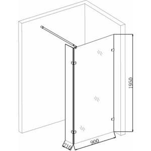 Душевой уголок Niagara Nova 90x120-65 прозрачный, хром (NG-662-90)