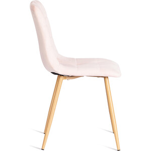 Стул TetChair CHILLY (mod. 7094-1) / 1 шт. в упаковке, вельвет/металл, pink (розовый) HLR39 / натуральный в Москвe