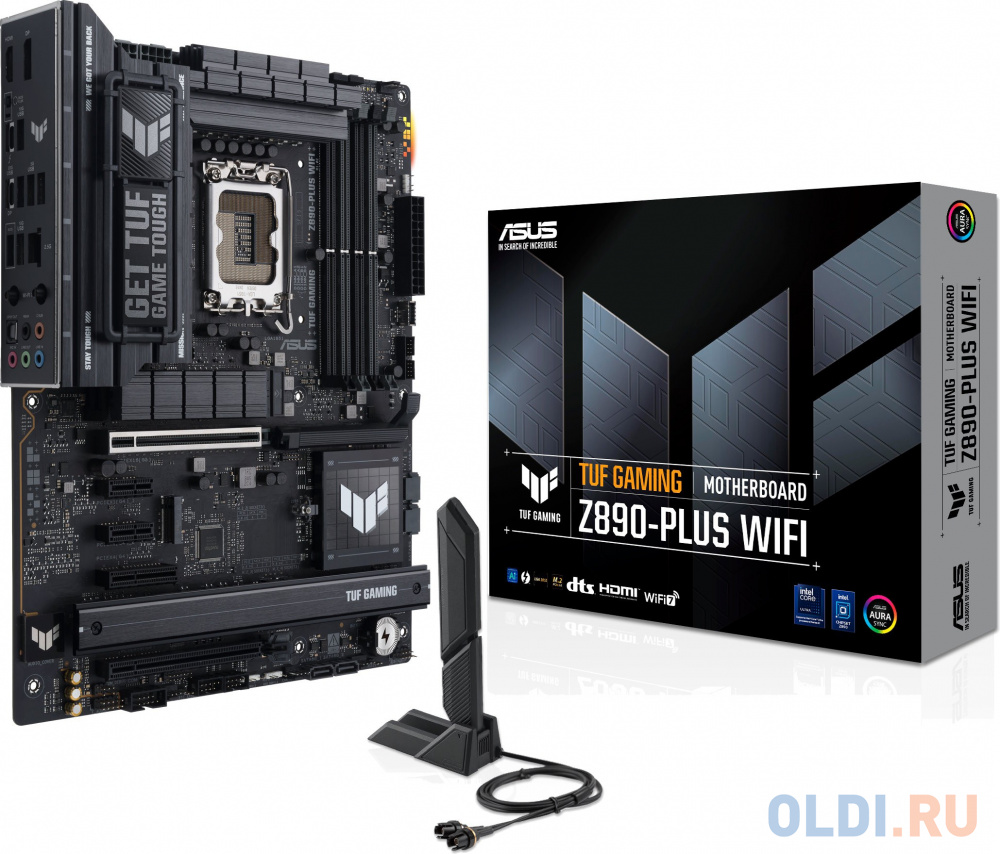 ASUS TUF GAMING Z890-PLUS WIFI, LGA1851, Z890, 4*DDR5, 4*SATA, 4*M.2, 6*USB 3.2, Type-C, 2*PCIx16, 1*PCIx4, 2*PCIx1,  Thunderbolt™ 4, HDMI+DP, ATX; 90 в Москвe