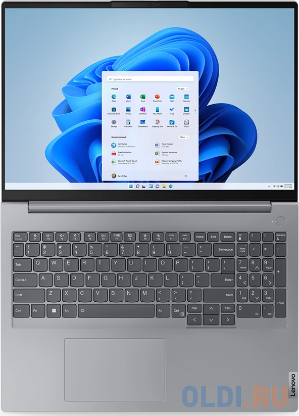 Ноутбук 16" IPS WUXGA LENOVO ThinkBook 16 G6 IRL grey (Core i3 1315U/8Gb/512Gb SSD/VGA int/FP/noOS) (21KH00JTAK) +BAG