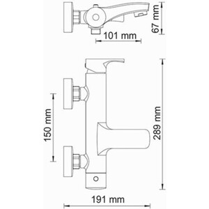 Смеситель для ванны Wasserkraft Berkel хром (4801)