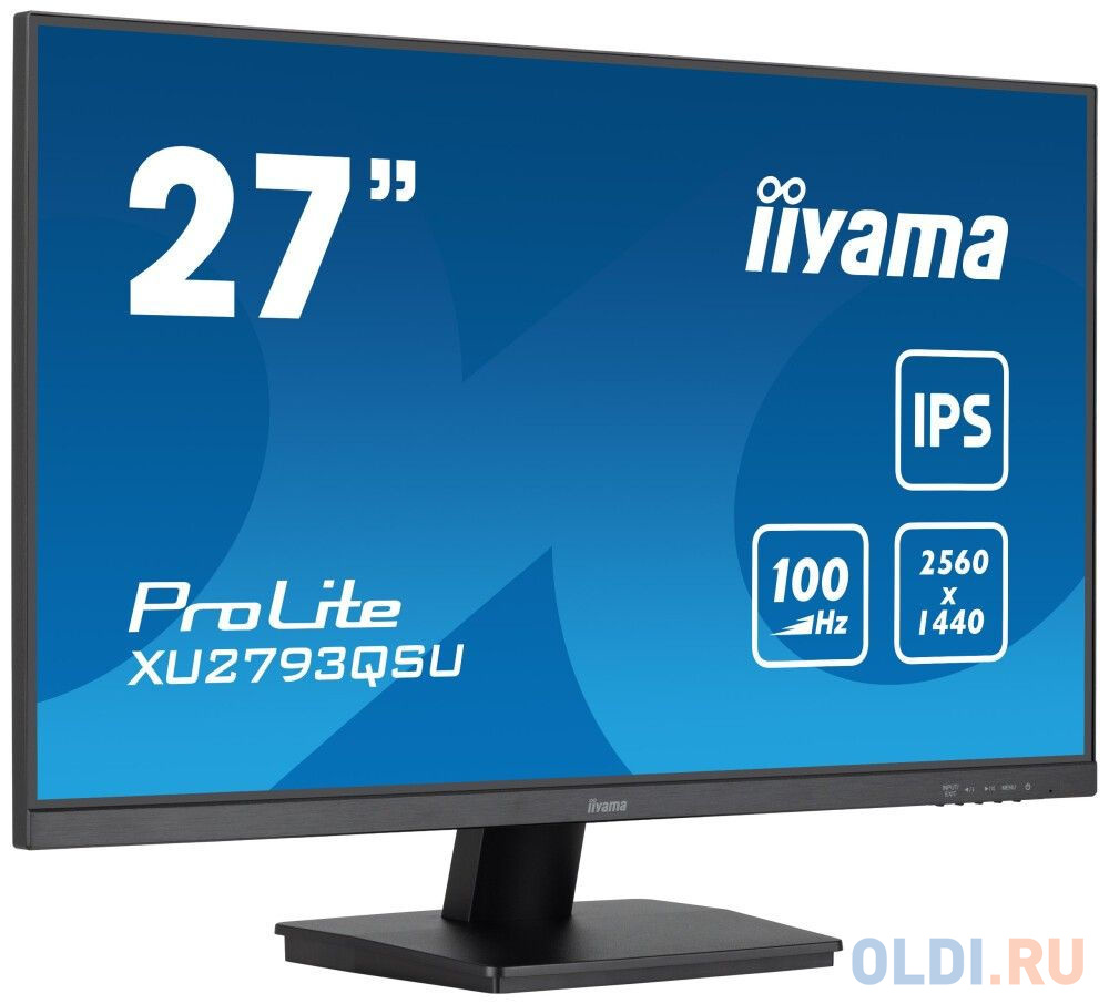 LCD IIYAMA 27" XU2793QSU-B6 {IPS 2560x1440 100Hz 1ms 250cd 8bit 1300:1 DVI 2xHDMI2.0 DisplayPort1.2 2xUSB3.2 2x2W VESA}