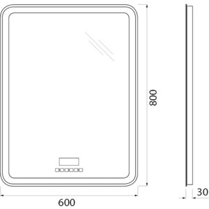 Зеркало BelBagno Spc-Mar 60х80 с подсветкой, сенсор, радио (SPC-MAR-600-800-LED-TCH-RAD)