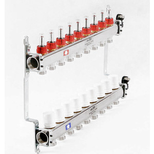 Коллекторная группа Uni-Fitt 1''х3/4'' 9 выходов с расходомерами и термостатическими вентилями (450I4309) в Москвe