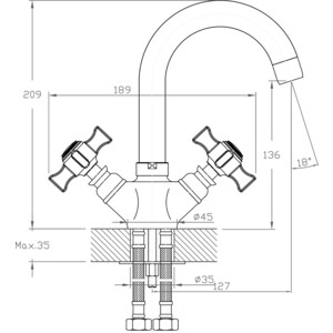 Смеситель для раковины Mixline ML30-042 хром (4610211001114)