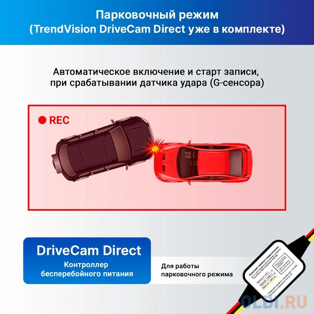 Видеорегистратор с радар-детектором TrendVision DriveCam Real 4K Signature LNA Max GPS ГЛОНАСС