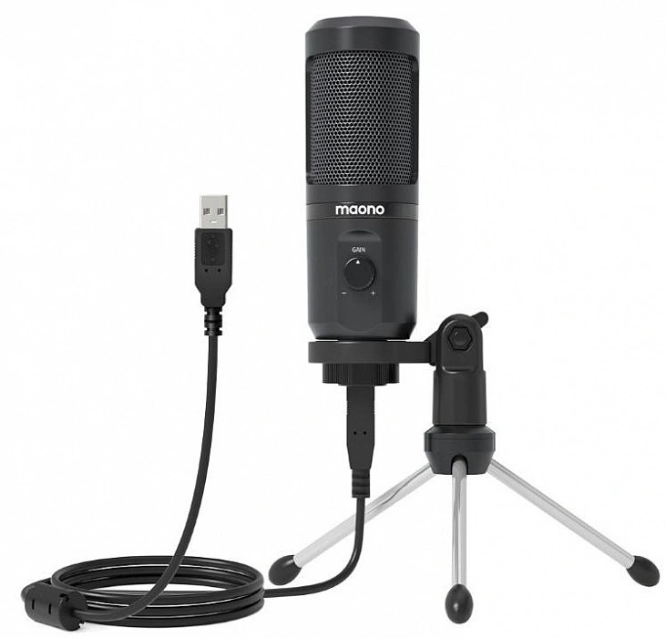 Микрофон MAONO AU-PM461TR, конденсаторный, черный