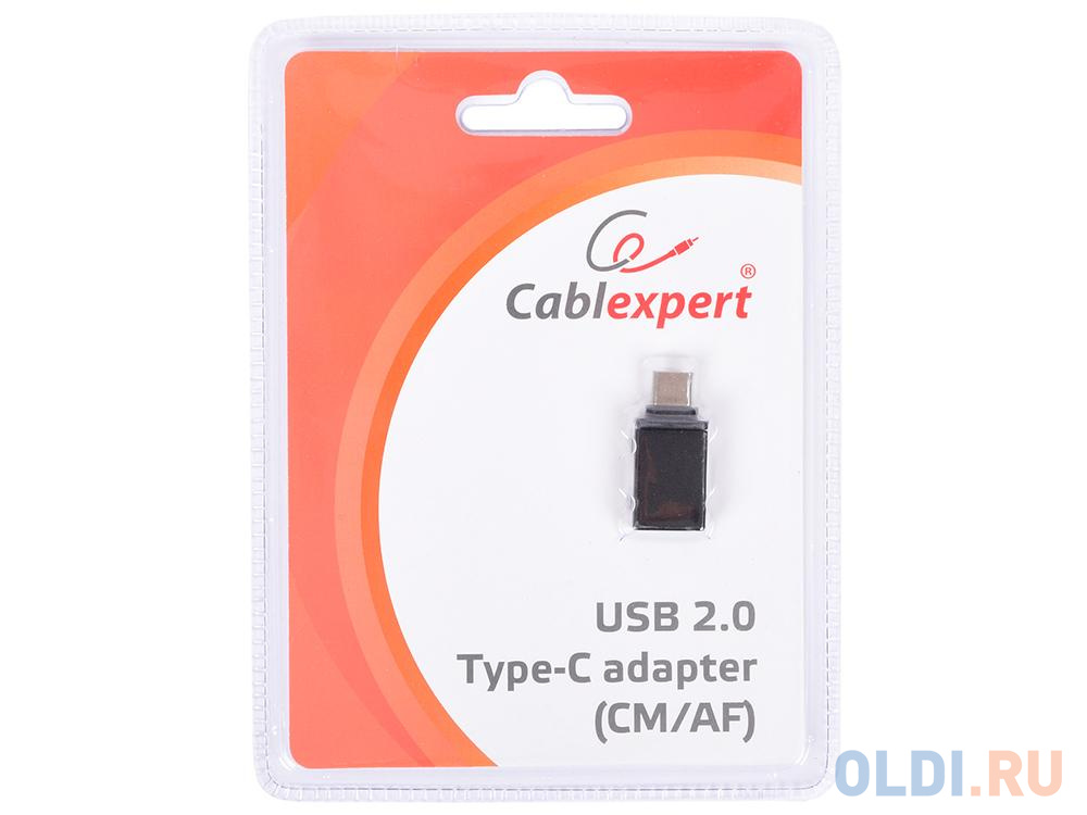 Переходник USB 2.0 Type-C Cablexpert A-USB2-CMAF-01 черный