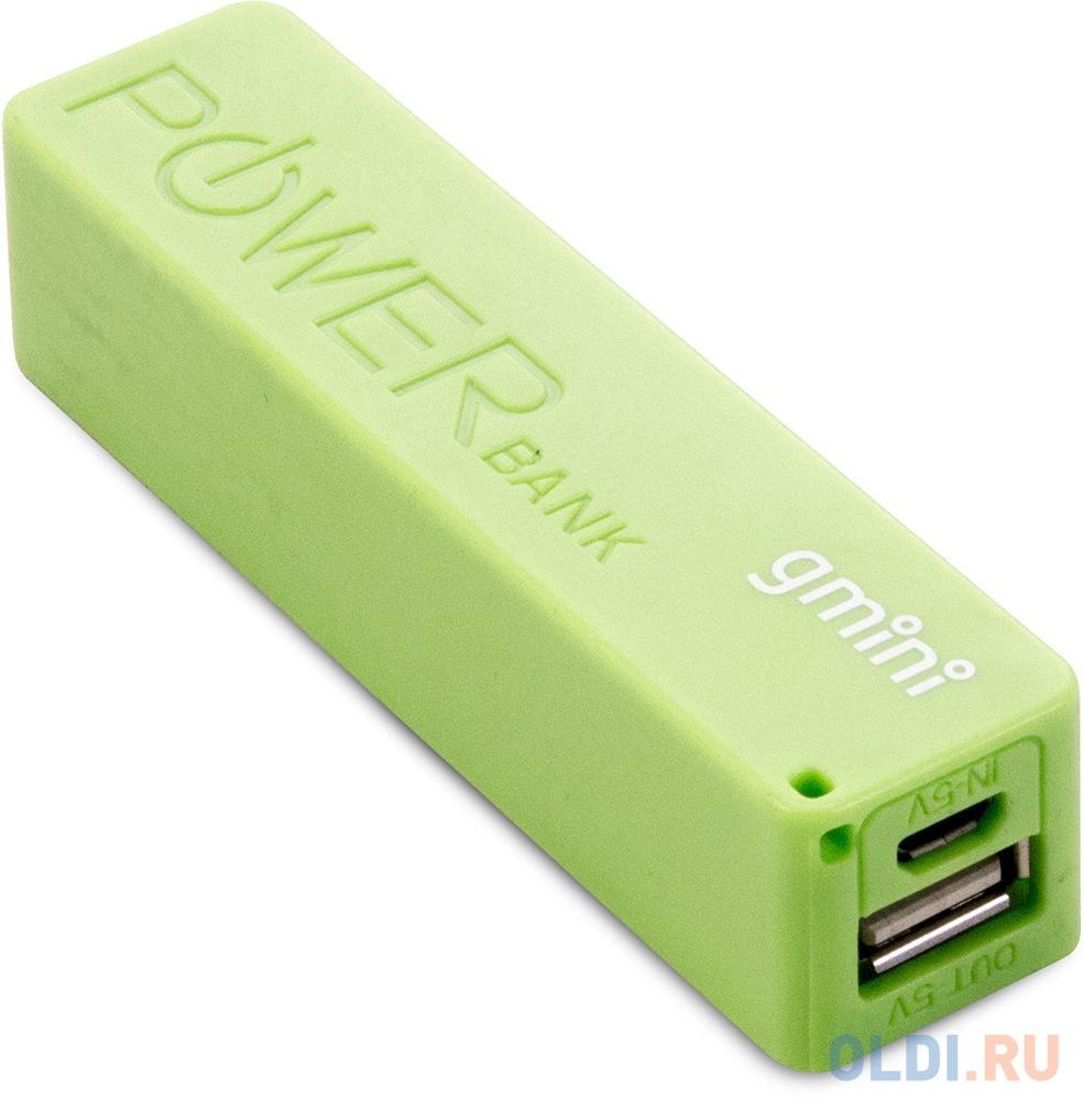 Внешний аккумулятор Gmini GM-PB026-G, 2600mAh, зелёный