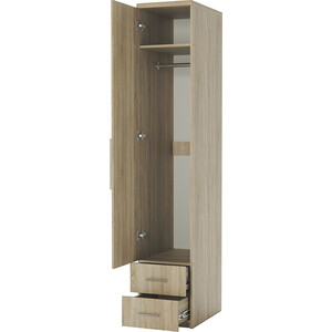 Шкаф для одежды с ящиками Шарм-Дизайн Комфорт МШЯ-11 50х60 с зеркалом, дуб сонома