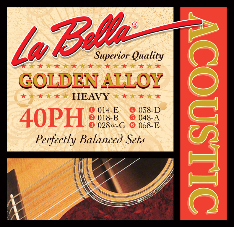 Струны La Bella 40PH 14-58 для акустической гитары