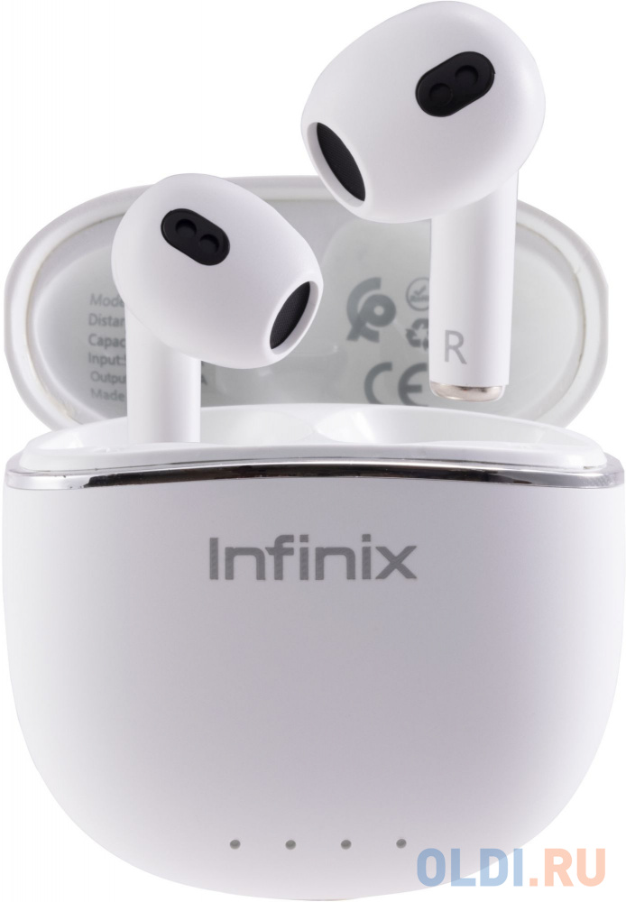 Гарнитура вкладыши Infinix XBuds XE23 белый беспроводные bluetooth в ушной раковине (10311755) в Москвe