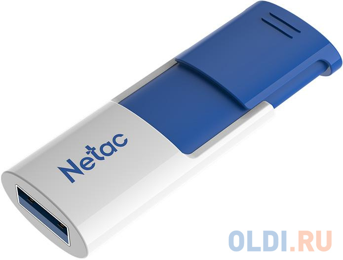 Флеш Диск Netac U182 Blue 256Gb <NT03U182N-256G-30BL>, USB3.0, сдвижной корпус, пластиковая чёрно-синяя