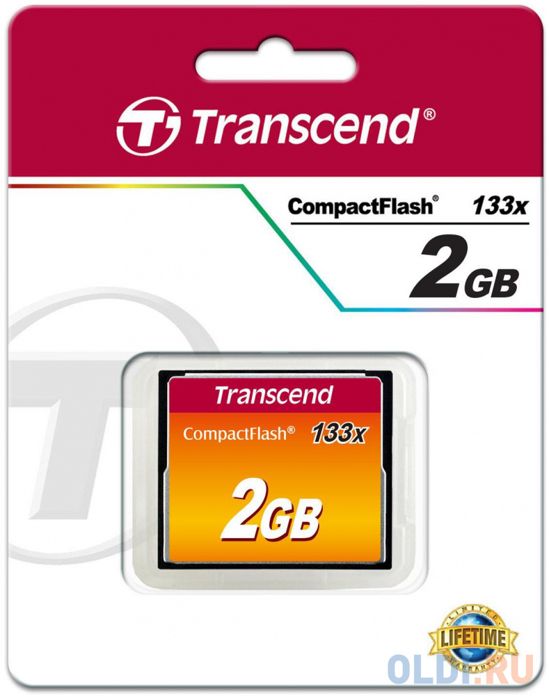 Карта памяти Compact Flash Card 2GB Transcend 133x TS2GCF133 в Москвe