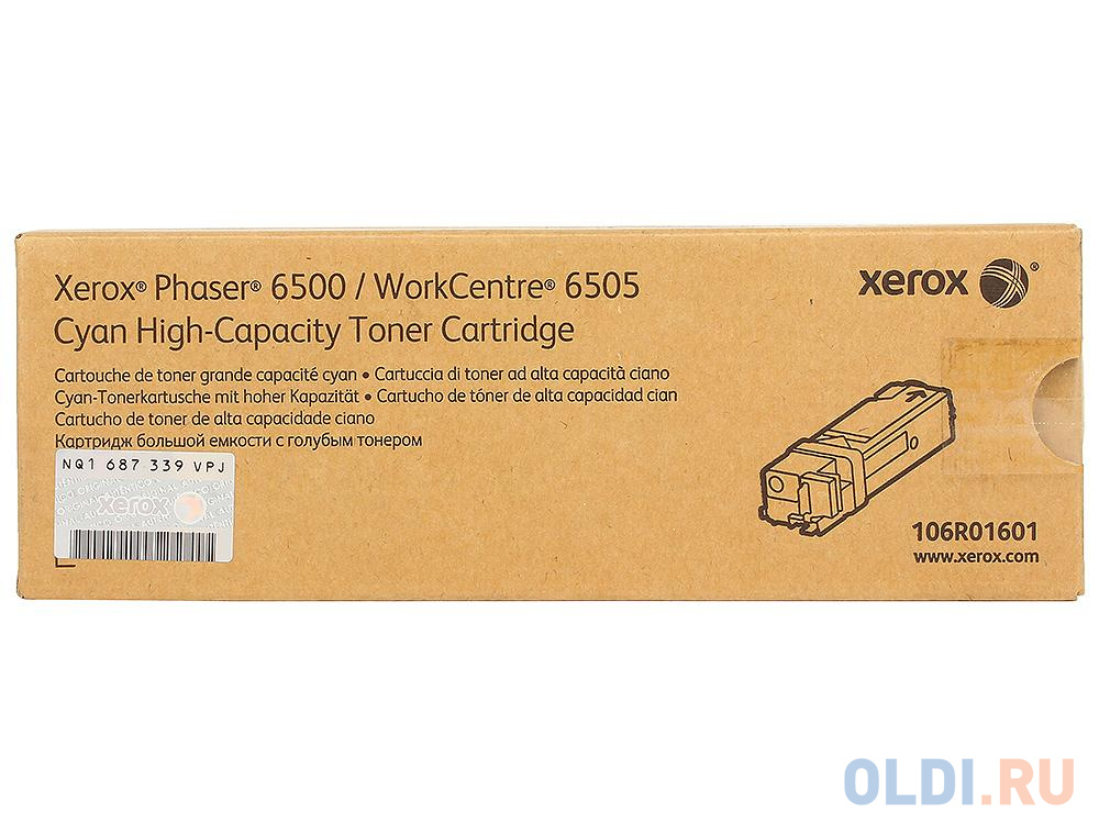 Картридж Xerox 106R01601 106R01601 2500стр Голубой