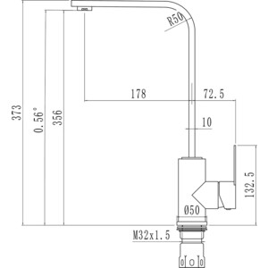 Смеситель для кухни Mixline MLSS-0324 сатин (4630099744637) в Москвe