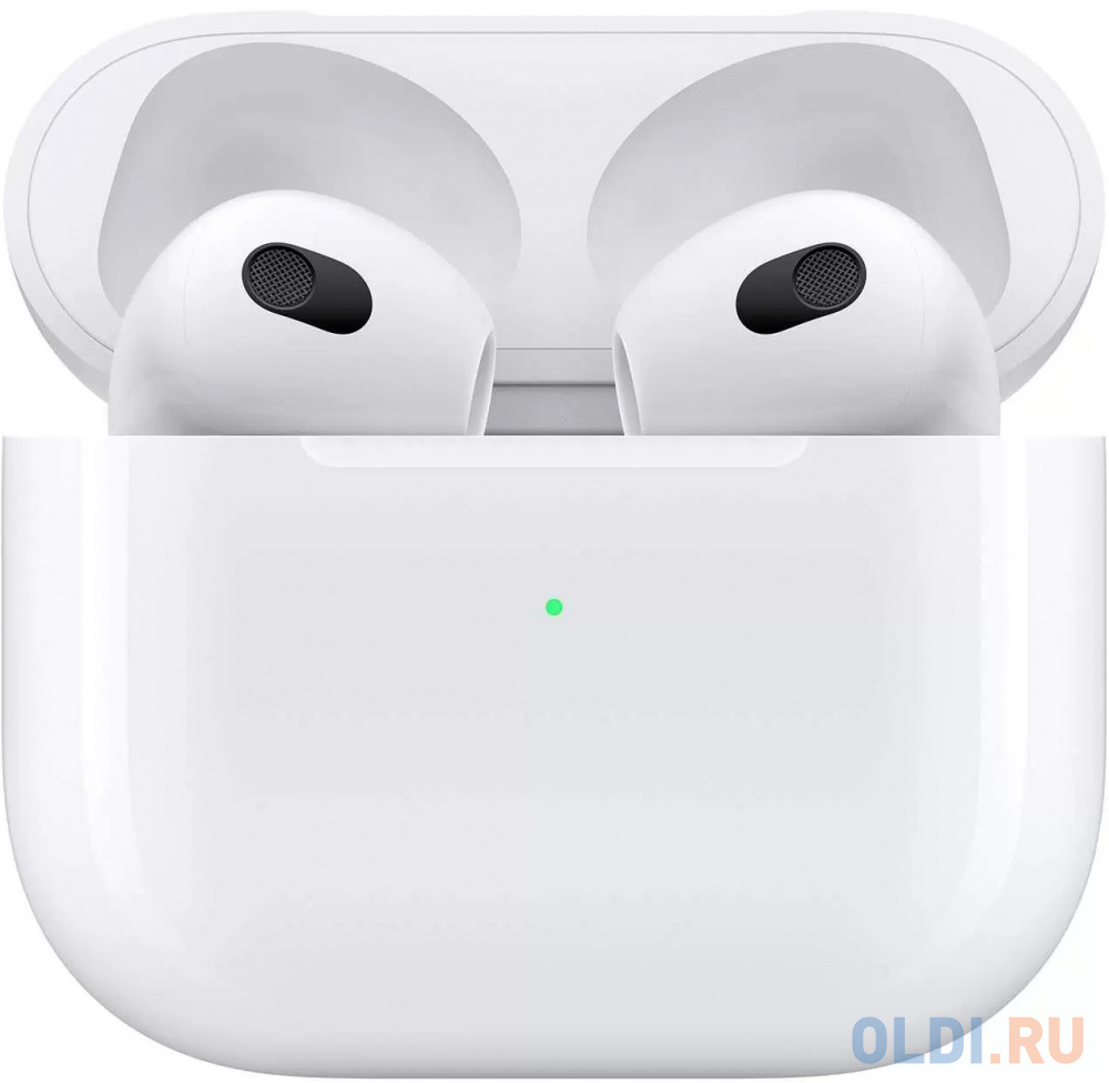 Гарнитура вкладыши Apple AirPods 3 A2565,A2564,A2897 белый беспроводные bluetooth в ушной раковине (MPNY3AM/A)