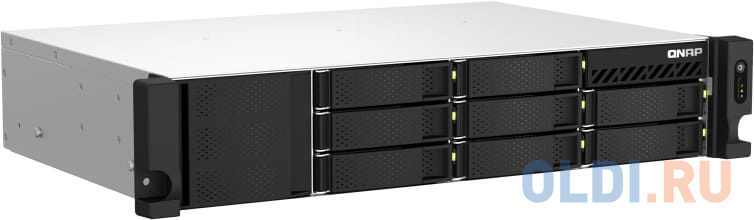 SMB QNAP TS-864eU-RP-8G NAS, 8-tray 3,5"/2,5" w/o HDD, 4-core Intel Celeron N5095 2.0-2.9 GHz, 8GB DDR4 max, 2x2.5GbE LAN, 2U Rackmount, 2x3 в Москвe