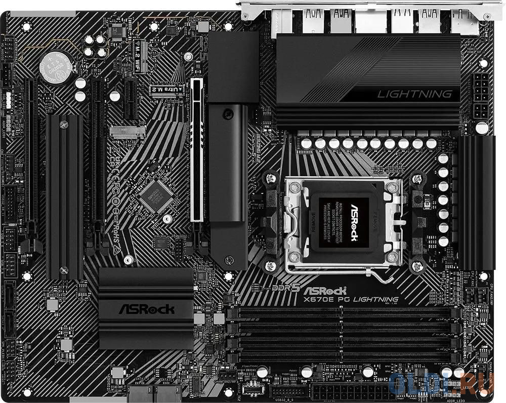 X670E PG LIGHTNING, Socket AM5, AMD X670, 4xDDR5-4800, HDMI+DP, 3xPCI-Ex16, 1xPCI-Ex1, 4xSATA3(RAID 0/1/10), 4xM.2, 8 Ch Audio, 1x2.5GLan, (4+4)xUSB2.