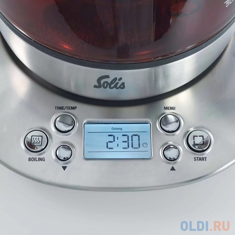 Чайник заварочный Solis Tea Kettle Digital 1400 Вт прозрачный 1.2 л металл/стекло